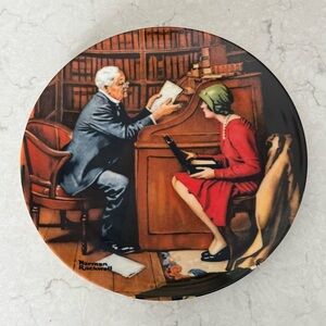 Norman Rockwell Collector Plate - The Professor - 1986
